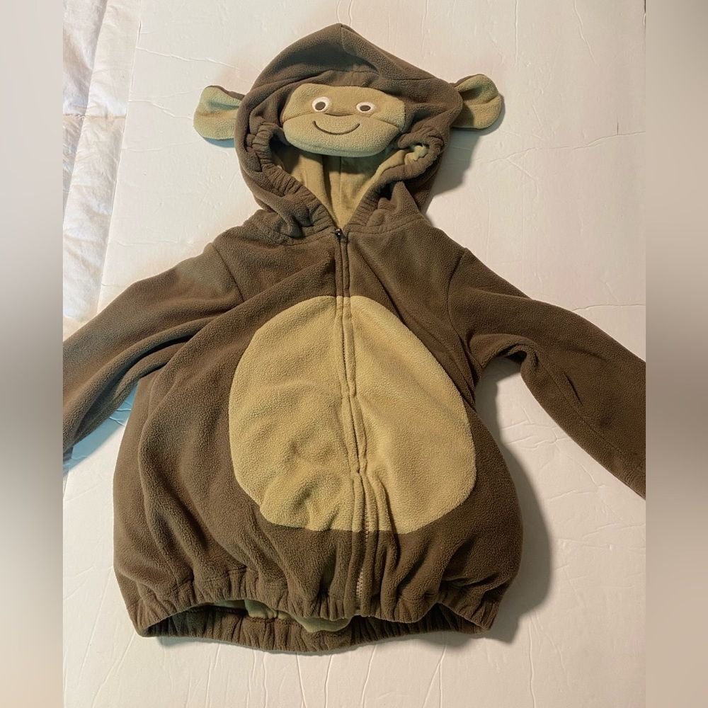 Carter's Baby Halloween Costume hooded cozy fleece monkey brown unisex 12mo